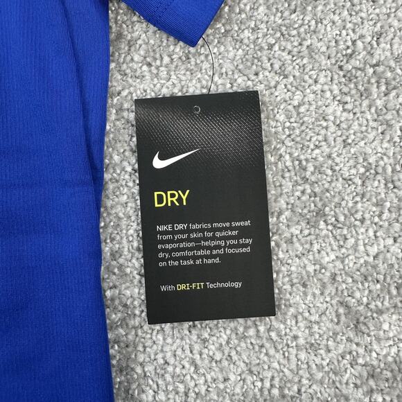 Atlanta Braves Polo Shirt Mens Medium Blue MLB Baseball Nike Dri-FIT Cooperstown - Picture 4 of 12